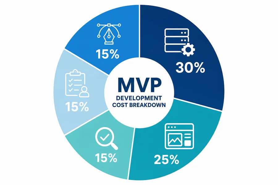 MVP development cost breakdown by component in 2026